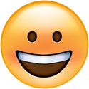 Emoji Smiley Face Showing Teeth Wall Decal