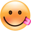 Emoji Happy Face Goofy Tongue Wall Decal