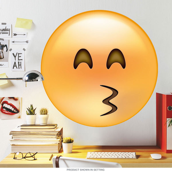 Emoji Kissy Face Happy Eyes Wall Decal