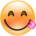 Emoji Tongue Face Happy Eyes Wall Decal