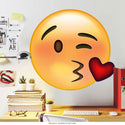 Emoji Winky Face Blowing A Kiss Wall Decal