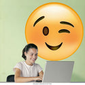 Emoji Smiley Face Winking Eyes Wall Decal