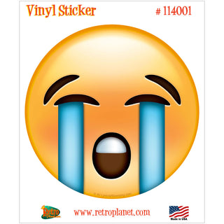 Emoji Sad Face Crying Tears Vinyl Sticker