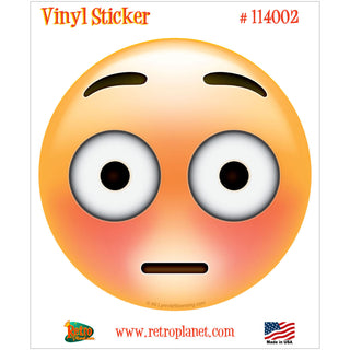Emoji Embarrassed Face Blushing Vinyl Sticker