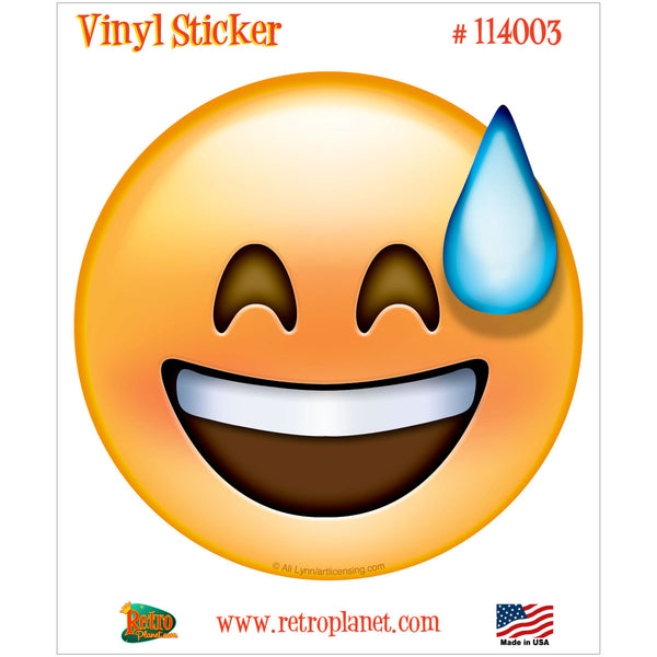 Emoji Smiley Face Cold Sweat Vinyl Sticker
