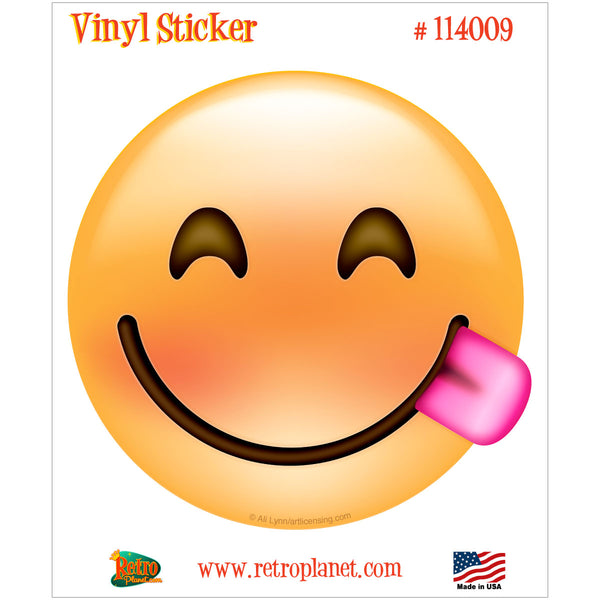Emoji Tongue Face Happy Eyes Vinyl Sticker