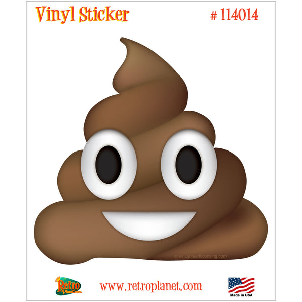 Emoji Smiling Poo Pile Vinyl Sticker