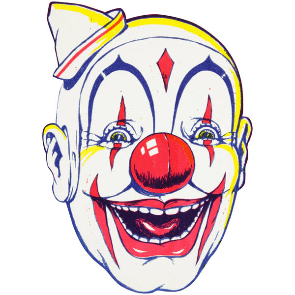 Creepy Clown Face Little Hat Wall Decal