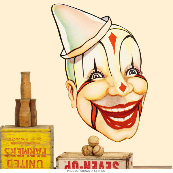 Scary Circus Clown Old Timey Wall Decal