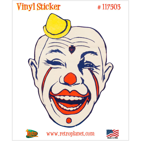 Scary Circus Clown Flat Head Vinyl Sticker