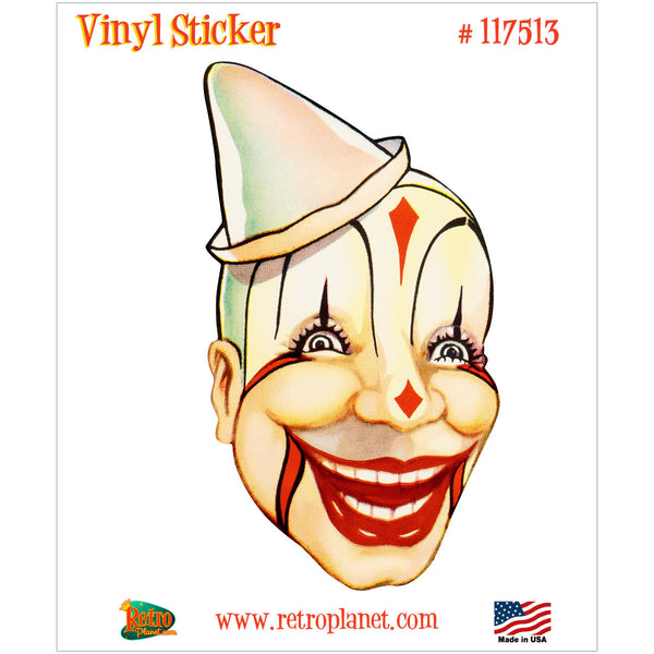 Scary Circus Clown Vintage Look Vinyl Sticker