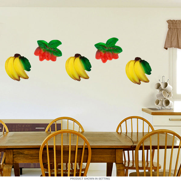 Plaster Strawberries Fake Fruit Cutout Wall Decal
