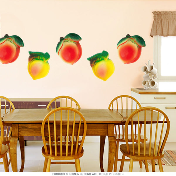 Plaster Nectarine Fake Fruit Cutout Wall Decal