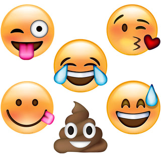 Emoji Vinyl Sticker Set Happy Poo