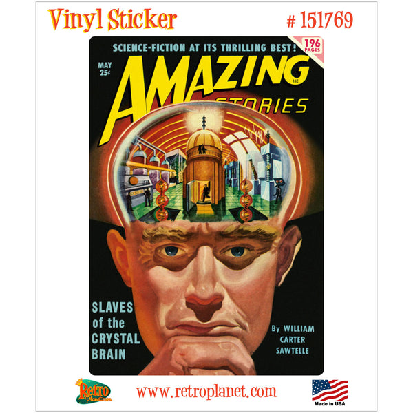 Amazing Stories May 1950 Cover Vinyl Sticker