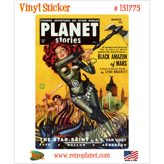 Planet Stories March 1951 Cover Vinyl Sticker