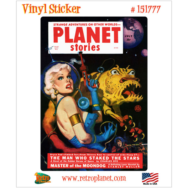 Planet Stories July 1952 Cover Vinyl Sticker