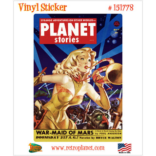 Planet Stories May 1952 Cover Vinyl Sticker