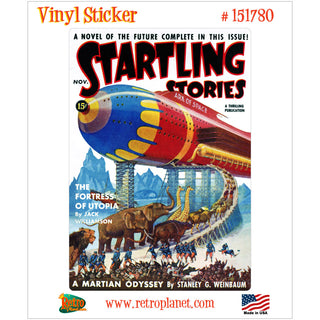 Startling Stories Nov 1939 Cover Vinyl Sticker