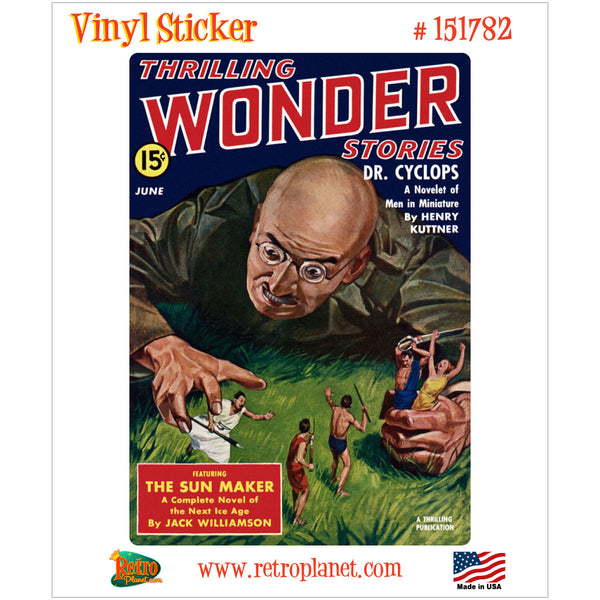 Thrilling Wonder Stories June 1940 Cover Vinyl Sticker