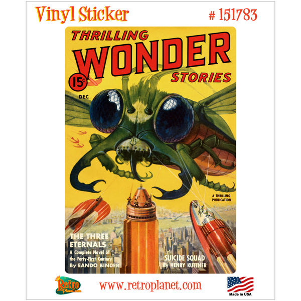 Thrilling Wonder Stories Dec 1939 Cover Vinyl Sticker