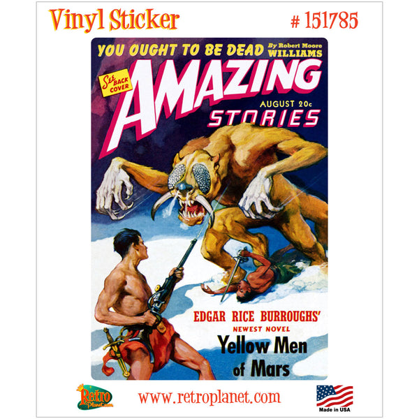 Amazing Stories Aug 1941 Cover Vinyl Sticker