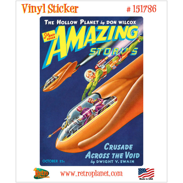 Amazing Stories Oct 1942 Cover Vinyl Sticker