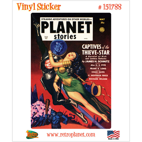 Planet Stories May 1951 Cover Vinyl Sticker