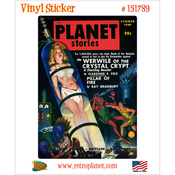 Planet Stories Summer 1948 Cover Vinyl Sticker