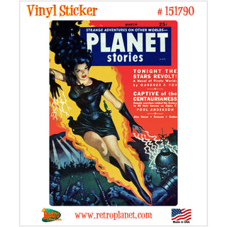 Planet Stories Mar 1952 Cover Vinyl Sticker