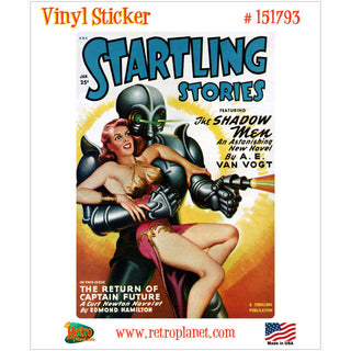 Startling Stories Jan 1950 Cover Vinyl Sticker