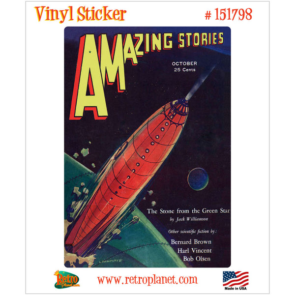 Amazing Stories Oct 1931 Cover Vinyl Sticker