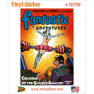 Fantastic Adventures Apr 1943 Cover Vinyl Sticker