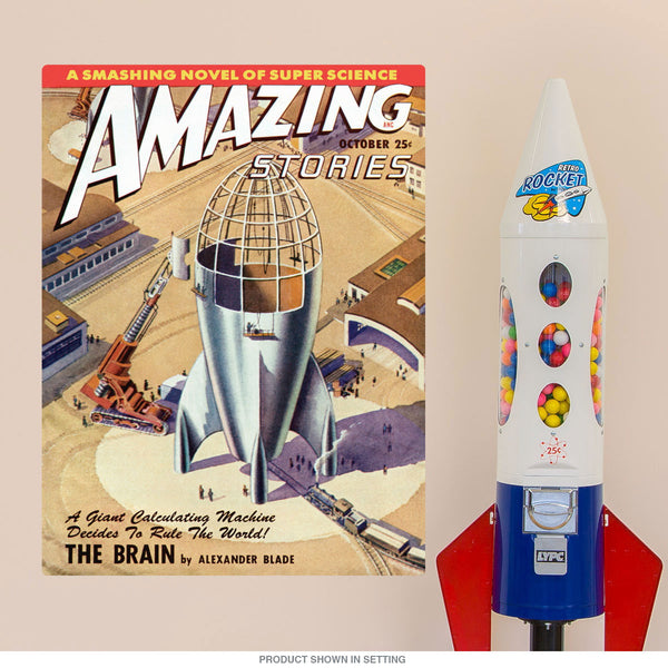 Amazing Stories Magazine The Brain Wall Decal