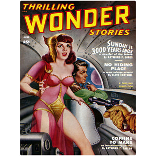 Thrilling Wonder Stories 3000 Years Wall Decal