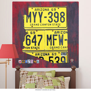 Arizona State License Plate Style Wall Decal