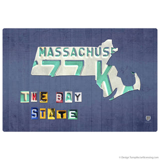 Massachusetts State License Plate Style Wall Decal