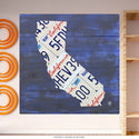 California State License Plate Style Wall Decal