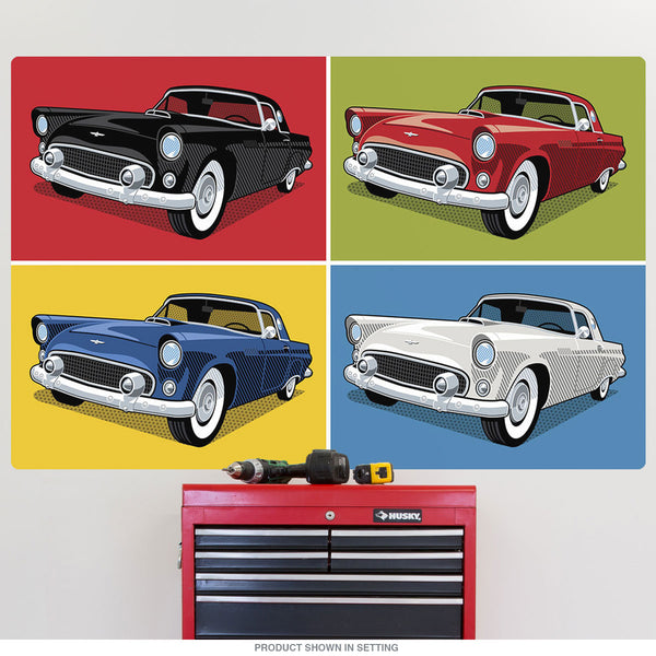1956 Ford Thunderbirds Collage Pop Art Wall Decal