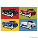 1956 Ford Thunderbirds Collage Pop Art Wall Decal