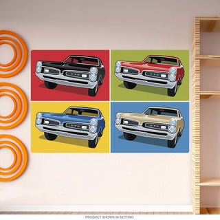1967 Pontiac GTOs Collage Pop Art Wall Decal