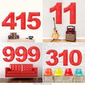 Numbers Distressed Distressed Porcelain Look Cut Out Signs 36 in