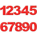 Numbers Distressed Distressed Porcelain Look Cut Out Signs 36 in