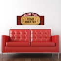 Welcome Home Theater Large Metal Sign Cut Out