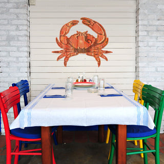 Crab Large Metal Sign Cut Out Wood Look