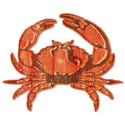 Crab Large Metal Sign Cut Out Wood Look