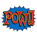 Pow Comic Book Sound Effect Large Metal Sign Cut Out