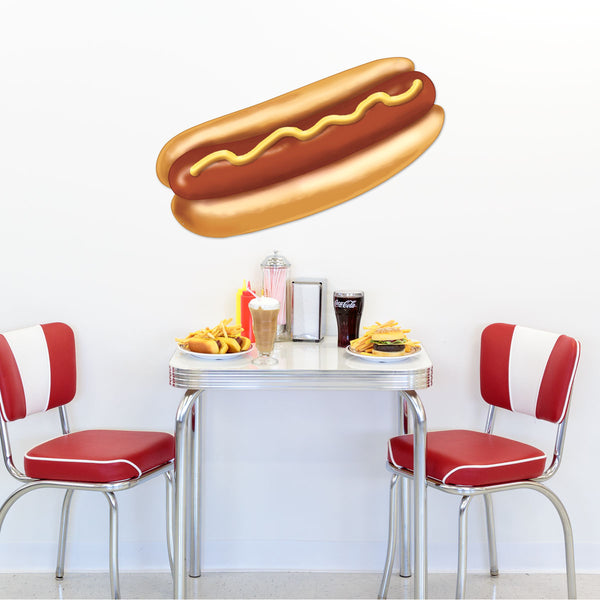 Hot Dog Diner Food Large Metal Sign Cut Out