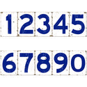 Old Numbers Porcelain Look Large Signs Blue 24 x 36