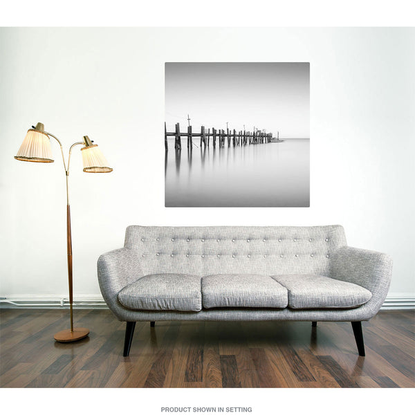 China Camp CA Pier Ocean BW 2 of 3 Wall Decal